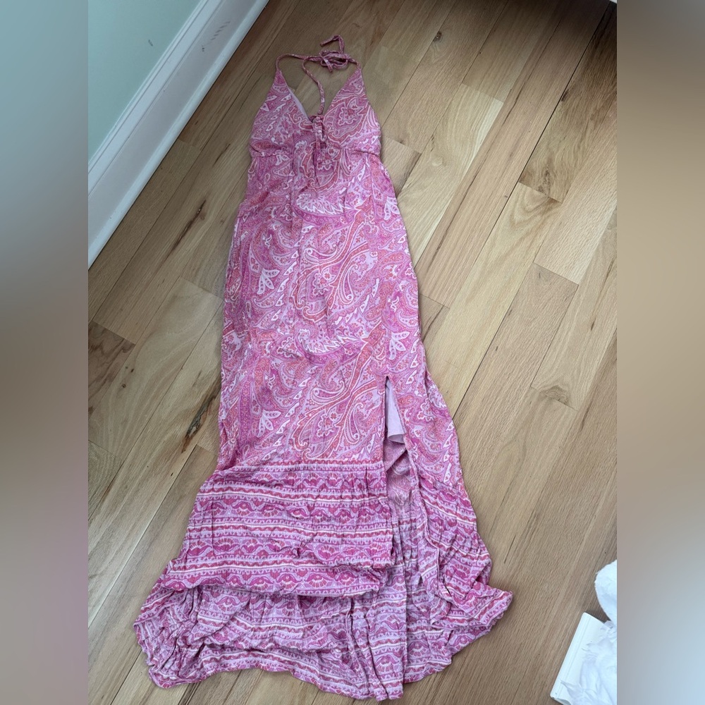 Hollister Pink Patterned Maxi Dress